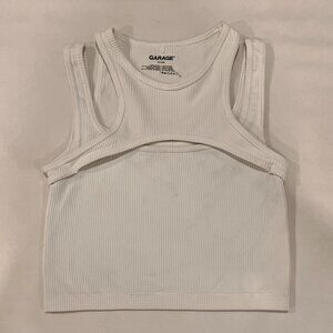 White Garage Tank Top